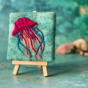 The Crafty Kit Company - Under The Sea - Jellyfish - Needle Felting Kit