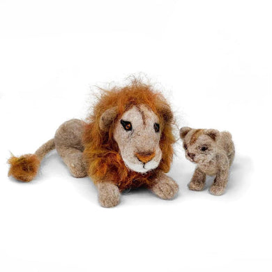The Crafty Kit Company - Lion & Cub - Needle Felting Kit