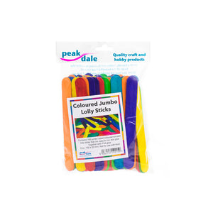 Lolly Sticks - Coloured - Pack of 100