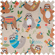 Load image into Gallery viewer, Knitting Bag with pocket - Sloth Theme