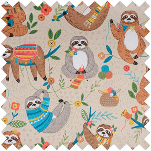 Knitting Bag with pocket - Sloth Theme