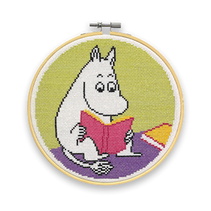 The Crafty Kit Company Cross Stitch - MOOMINS - Moomintroll Reading