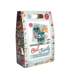 The Crafty Kit Company - Owl Family Needle Felting Kit