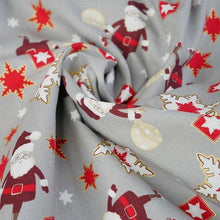 Load image into Gallery viewer, Christmas Santa &amp; Snowflakes - 100% Cotton