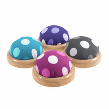 Load image into Gallery viewer, Pin Cushion on a wooden base