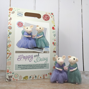 The Crafty Kit Company - Poppy & Daisy Mice Needle Felting Kit