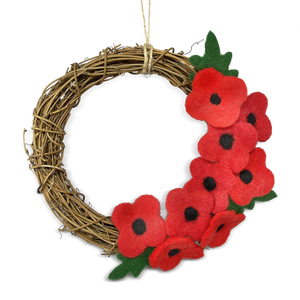 The Crafty Kit Company - Poppy Wreath -  Needle Felting Kit