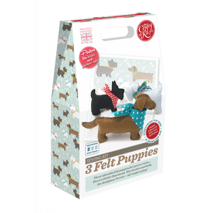 The Crafty Kit Company - 3 Felt Puppies Sewing Kit