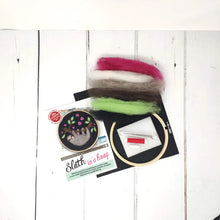 Load image into Gallery viewer, The Crafty Kit Company - Sloth in a Hoop Needle Felting Kit