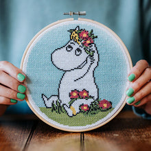 Load image into Gallery viewer, The Crafty Kit Company Cross Stitch - MOOMINS - Snorkmaiden Flower Arranging
