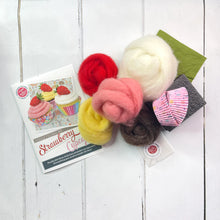 Load image into Gallery viewer, The Crafty Kit Company - Strawberry Cupcakes -  Needle Felting Kit