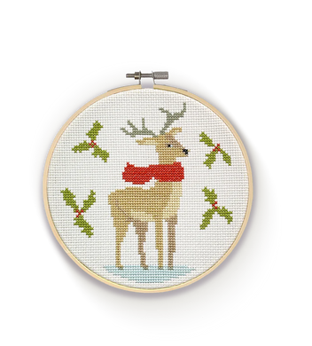 The Crafty Kit Company Cross Stitch - Winter Stag