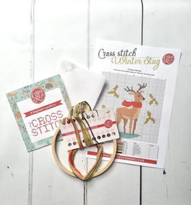 The Crafty Kit Company Cross Stitch - Winter Stag