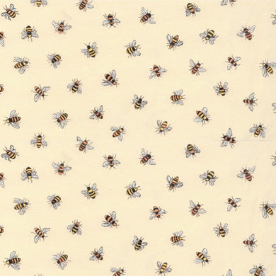 Bee Haven - Bees on Cream - 100% Cotton