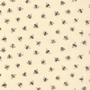 Bee Haven - Bees on Cream - 100% Cotton