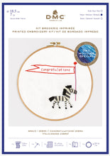 Load image into Gallery viewer, DMC Cross Stitch Kit - Congratulations! Zebra