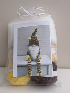 Bumble Gnome - Knitted Shelf Sitter Kit