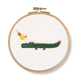 DMC Cross Stitch Kit - Invitation! Crocodile