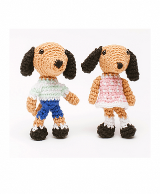 Sirdar Happy Cotton crochet kit - Dapper Doggies