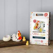 The Crafty Kit Company - Hen & Chicks Needle Felting Kit