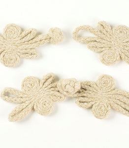 Frog Fasteners - Large - Hessian