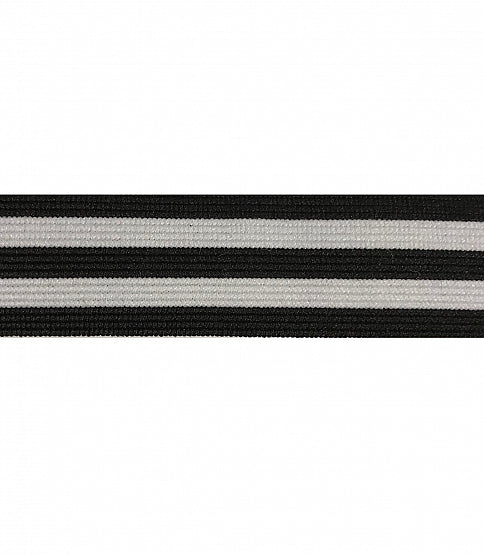 Elastic - 1 inch Flat Striped