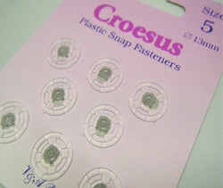 Snap Fasteners - Clear plastic