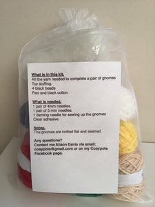 Rainbow Gnomes - Knitted Shelf Sitter Kit
