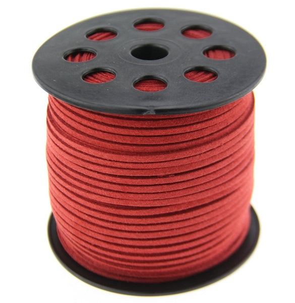 Suede Trim - Red