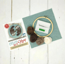 Load image into Gallery viewer, The Crafty Kit Company - Otters in a Hoop Needle Felting Kit