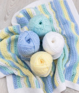 Knitted Blanket Kit - Little Star - Blue
