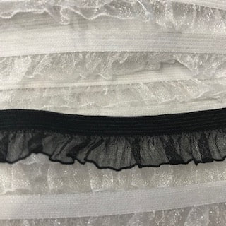 Elastic - 1/2 inch Elastic Trim - Black