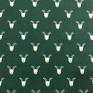 Emerald Reindeer - 100% Cotton