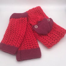 Load image into Gallery viewer, Knitted Head Scarf &amp; mitten Set