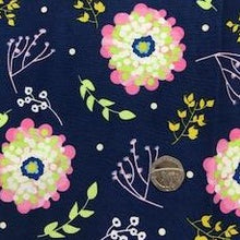 Load image into Gallery viewer, Navy Floral - By Riley Blake - 100% Cotton