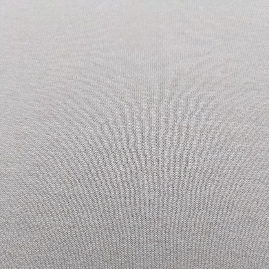 Soft French Terry Jersey Fabric - Stone