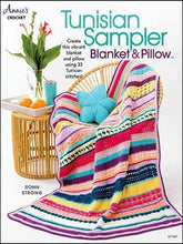 Load image into Gallery viewer, Annie&#39;s Crochet - Tunisian Sampler  - Blanket &amp; Pillow