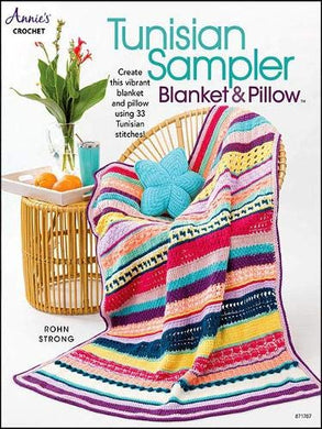 Annie's Crochet - Tunisian Sampler  - Blanket & Pillow