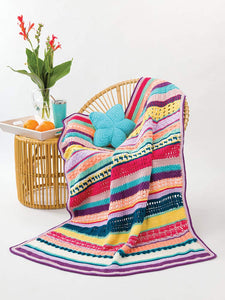 Annie's Crochet - Tunisian Sampler  - Blanket & Pillow