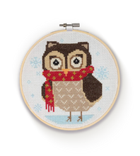 Load image into Gallery viewer, The Crafty Kit Company Cross Stitch - Winter Owl