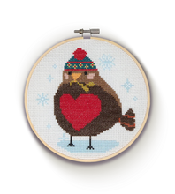 Load image into Gallery viewer, The Crafty Kit Company Cross Stitch - Robin